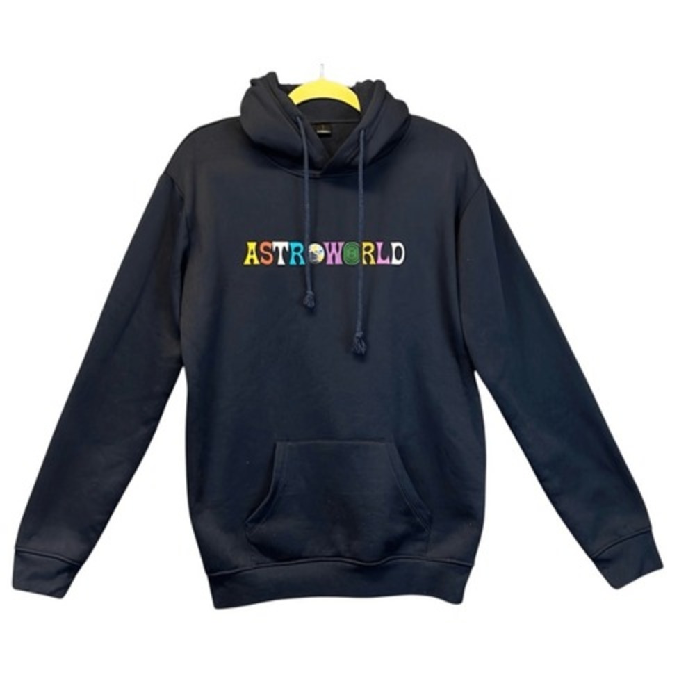 ASTROWORLD Hoodie Men's Large Blue Wish You Were‎ Here Concert Fleece Pullover